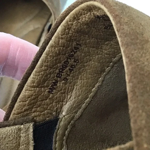 BORN Women's Brown Suede Slip-On Clogs Coral Blue Woven Southwest Accent 9 - Picture 9 of 9